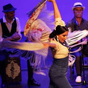 Francesca Grima dancing with Flamenco Puro. Photo: Neville Kirkby.